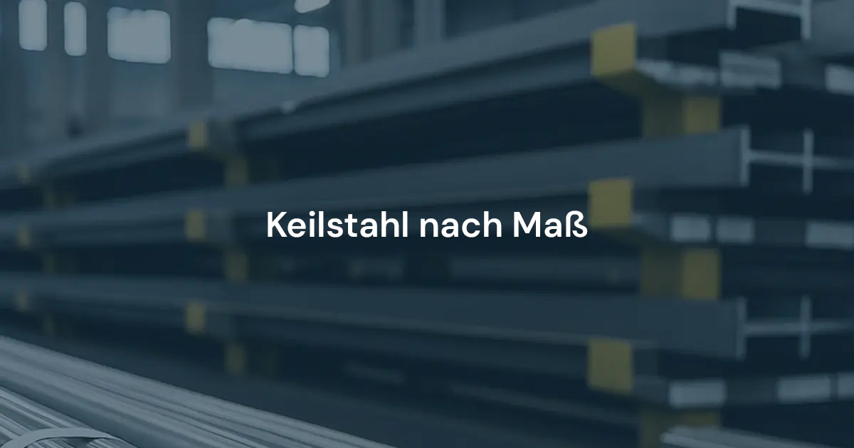 Rostfreier Keilstahl – ideal zur Herstellung von Passfedern nach DIN. Maßhaltig, korrosionsbeständig, sofort lieferbar. Jetzt Zuschnitt bei Koro anfragen!